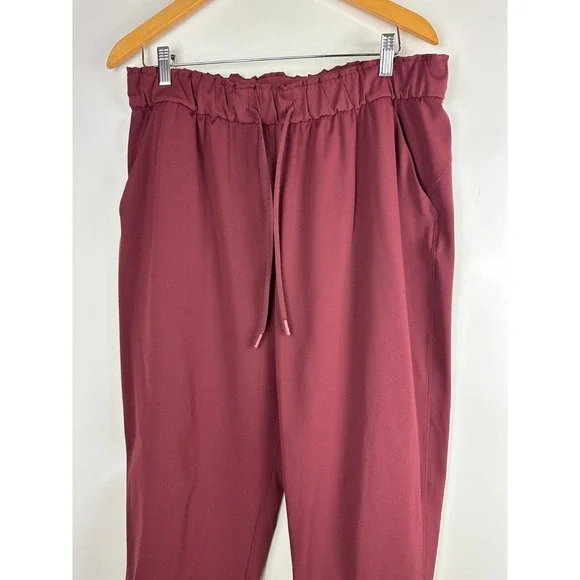 Lululemon Keep Moving Pant 7/8 High Rise Pockets Stretch Cassis Maroon Size 14 - Picture 5 of 13